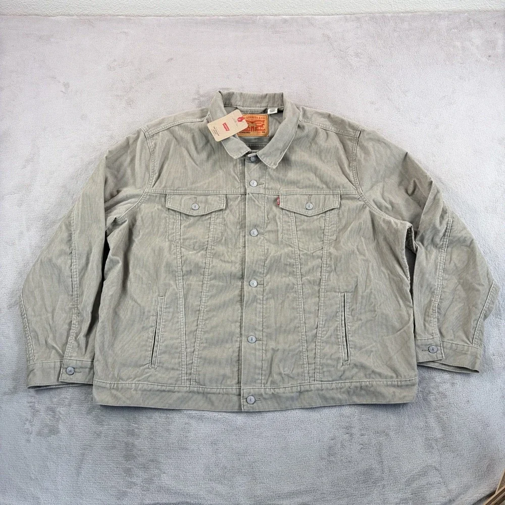 Levis The Trucker Western Corduroy Jacket in Sand Standard Fit Men 3XL NWT